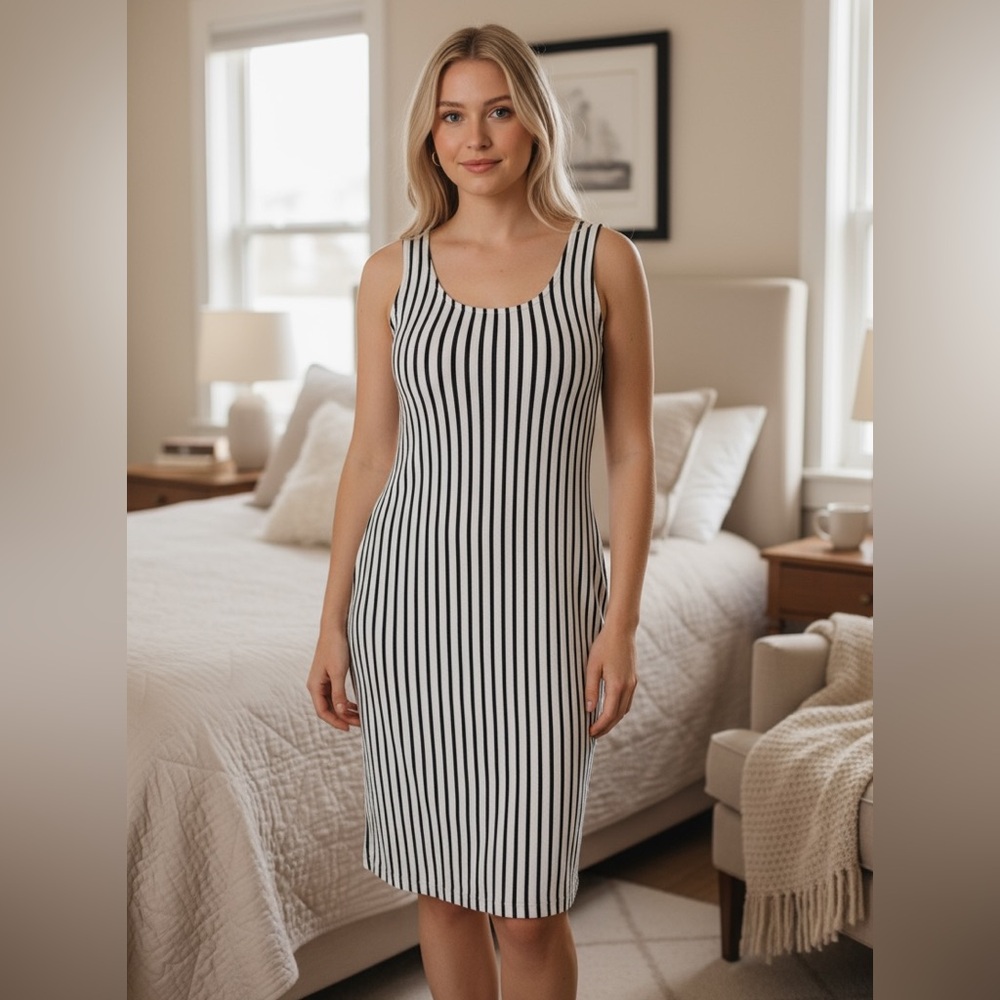 NEW•SOUL SUNRISE SOPHISTICATED SOPHIE STRIPED BODYCON DRESS•XL-2X